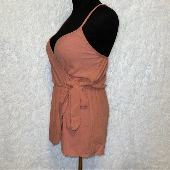SOLD See You Monday Women’s Wrap Spaghetti Strap Romper - Picture 3 of 9